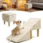 Split Ottoman Dog Ramp For Couch   Bed  2-in-1 Foldable Pet Stairs   Steps  Anti