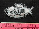 C 1970  oregon Bass And Panfish Club  Portland Or Fish Shaped Cheesecloth Patch