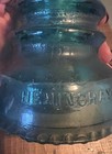 Hemingray Glass Insulator No  42 Blue green Aqua - Made In U s a  Railroad power