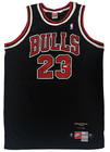Michael Jordan Autographed Chicago Bulls Retirement Ed  Black Nike Jersey Uda