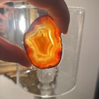 Polished Slice Of A Natural Agate Geode  Likely Brazilian Or Botswana Pendant