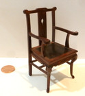 Collector Miniatures  Inc   Dollhouse Miniature Arm Chair  W partial Open Back