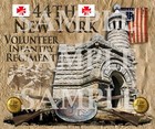 44th New York Volunteer Infantry Regiment American Civil War Themed Mouse Pad