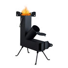 Portable Rocket Stove Wood Burning Portable Stove - Camping Cooking Stoves Black