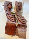 Antique Pr  Finely Carved Wood Caryatid Architectural Pieces