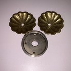 Lot 3 Vintage Brass Rosette Backplates Escutcheon Repair Parts
