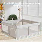 Baby Playpen 50x50 In  360   View  Safe Sturdy Play Yard  Easy Setup