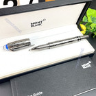 Montblanc Ballpoint Pen Silver Engraved Luxury Executive Vip Gift Rare  With Box
