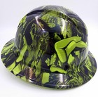 Hard Hat Full Brim Custom Hydro Dipped   Osha Approved Lime Biker Babes 