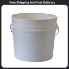 10 Pack 1 Gal  3 5 Gal And 5 Gal Plastic Pails Heavy Duty White Buckets And Lid