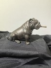 Vintage Cast Metal Cigar Smoking Bulldog Statue Figurine