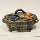 Majolica Game Pie Estate Covered Dish Hare Mallard Tureen 13    Decor Duck Rabbit