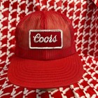 Vintage 70s Coors Beer Trucker Hat Swingster Usa Red Mesh Snapback Cap
