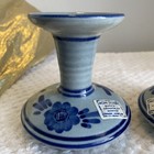 Aksini Stento Blyfri Handmalet Ounfast Dansk Arbejde 50-60s Vases Candle Sticks 