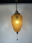 Vtg Mid Century Glass Hanging Swag Lamp Light Mcm Modern  Beauty