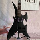 Black 4-string Electric Bass Guitar Special Shape Rosewood Fretboard Ss Pickups