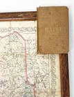 Original 1855 J h  Colton   Co Pocket Map Of Maine Railroads Townships Framed