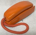Vintage Western Electric Ac2p Trimline Orange Push Button Touch Wall Mount Phone