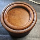 Vintage Teak Wood Ice Bucket Black Liner Brown Nissen Denmark 8x6 Inch Mcm