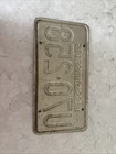 Vintage Massachusetts License Plate Blue Lettering 