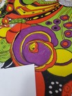 Awesome Rare Vintage Mid Century Retro 70s Wild Grn Red Yel Purp Swirls Fabric 