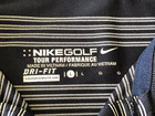 Nike Golf Tour Performance Dri-fit Men s L Blue Striped Polo Short Sleeve