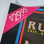 Vintage Rush Stote Sign Poster Exit Stage Left Vhs 1983 Lee Lifeson Neil Peart