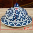 Us Seller - Blue And White Chrysanthemum Chinese Porcelain Jar Lid - Sold As Is