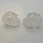 2  Natural Clear Quartz 119 Gram Hand Carved Crystal Skull Realistic Healing