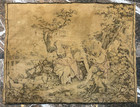 Vintage French Tapestry Wall Hanging Goblin Home Faded Tapestry  92 X 71 Cm