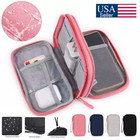 Organizer Bag Cable Storage Pouch Case Travel Portable Waterproof Double Layers