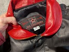 Vintage Jeff Hamilton Jacket Mens Small Leather Jh Design Baja Racing Flame Fire