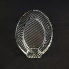Mikasa Crystal    polished Portraits   oval Ribbed Glass Picture Frame