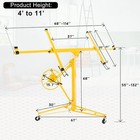 11ft Drywall Lift Panel Hoist Jack Lifter Dry Wall Construction Tool Yellow