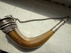 Vintage Tibetan Or Mongolian  Horns Snuff  Bottles  Good Work With Pure Silver