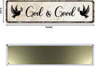 Christian Prayer Sign - God Is Good - Farmhouse Rustic Wall Art Decor Home Offic