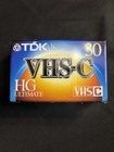 Tdk Vhs-c Hg Ultimate Tc-30 Blank Camcorder Videocassette Tape New