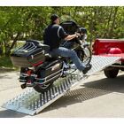 Big Boy Mf2-9638-ez Aluminum 8  Bi-fold Arched Folding Motorcycle Ramp By Black