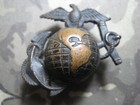 Wwi Usmc Marine Corps Cap Ega Badge Insignia With Uniform Coat Button