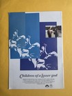 Children Of A Lesser God  1986  Movie Program William Hurt Marlee Matlin 