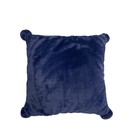 August   Leo Angelic Winter Faux Fur Throw Pillow Embroidered Design