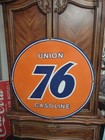 Vintage Union 76 Gasoline Station Heavy 30   Porcelain Metal Gas Oil Sign Ssp