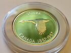 Stunning Slight Tilted Goose Die Error Bu 1967 Canada 800 Silver Dollar W Holder