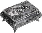 Vintage Metal Jewelry Box Small Trinket Jewelry Storage Box For Rings Earrings