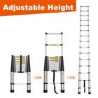 14 5ft Telescoping Ladder Aluminum Folding Telescopic Extension Ladder Portable