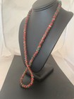 Navajo Turquoise   Coral Heishi Bead Necklace   Sterling Silver   21  4757