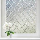 Window Privacy Film Decorative Frosted Glass Window Film  Sun Blocking Staine   