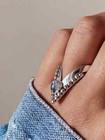 Moonstone Chevron Ring925 Sterling Silver Band  statement Handmade Ring All Size