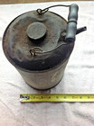 Vintage Antique Metal   Tin Can With Pour Spout  Metal Bail With Wood Handle