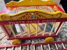 Fisher Price Circus 1962 Wood Wagon With 4 Ladders And 9   animals  Vintage